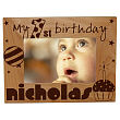 Baby Boy's 1st Birthday Wood Picture Frame